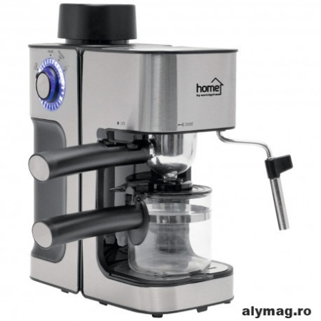 Espressor cafea HOME HGPR 14 , 240 ml, 3,5 bari, negru/inox