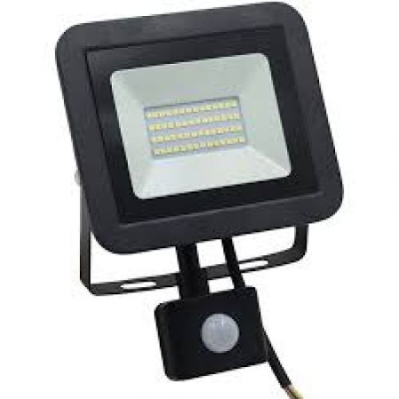 Reflector LED cu senzor de miscare, 30 W, plat, gri, 2250 lm, 4000 K FLP 30 SMD