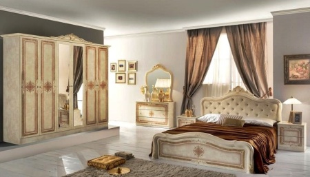 Dormitor italian clasic Luisa Beige, Dulap 6 usi