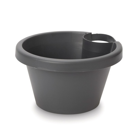 Ghiveci rotund de flori, gri, diametru 25 cm
