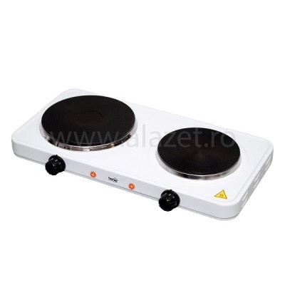 Plita electrica portabila Home HG R 02, putere 2500W, 2 arzatoare