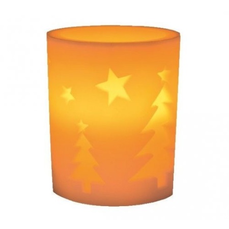 Lumânare ceară cu LED, brad, 4,5V