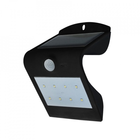 Reflector LED cu panou solar, cu senzor de miscare, negru FLP 2/BK SOLAR