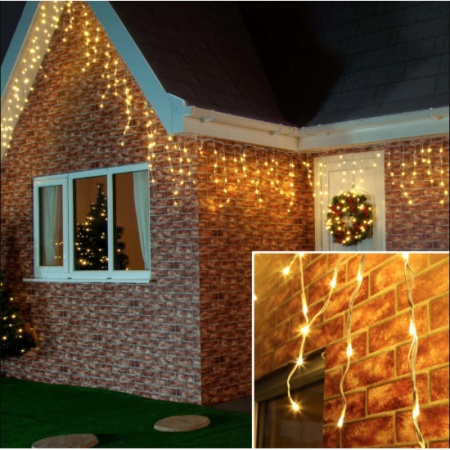 Perdea de lumini LED, tip sloi de gheață KKF 308/WW