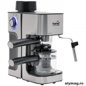 Espressor cafea HOME HGPR 14 , 240 ml, 3,5 bari, negru/inox