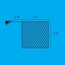 Plasa de lumini, 3x3m, pt exterior, 240 LED alb KLN 240C/WH