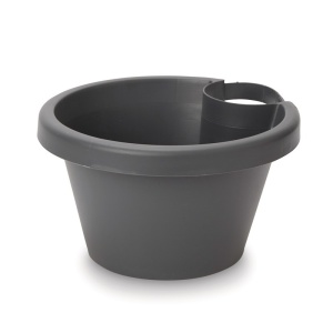 Ghiveci rotund de flori, gri, diametru 25 cm