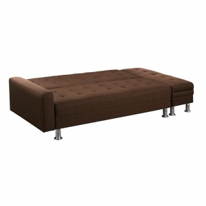 Canapea extensibila Kring Doris + cutie Ottoman, textil, Maro