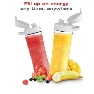 Blender Tefal Fresh & Go BL1KJ131, 300W, 4 lame, 2 recipiente 600 ml