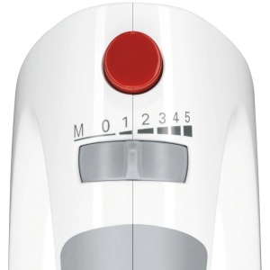 Mixer de mana BOSCH MFQ36440, 0.6l, 450W, 5 trepte viteza, alb-gri