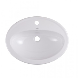 Lavoar oval, alb, 53.5 cm, pt blat, Cersanit Turso