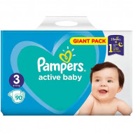 Pampers Giant Nr 3 , 90 buc