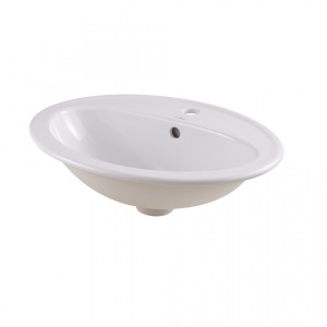 Lavoar oval, alb, 53.5 cm, pt blat, Cersanit Turso