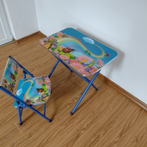 Set masuta pliabila copii + scaunel albastru