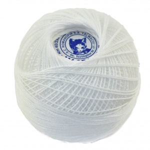 Macrame fir de crosetat/tricotat Romanofir, ghem 50g, alb 1202
