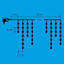 Perdea de lumini LED, KKF 308/WH