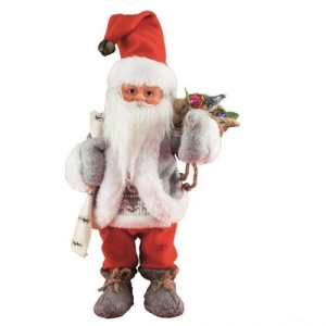 Figurină Moş care dansează şi cântă, 30 cm, KDD 32+ Baterii incluse