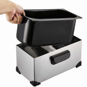 Friteuza Mandine MDF30S-18, 2200 W, cuva 3 Litri, Inox