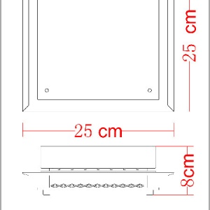 Plafoniera LED , 9.5 W, 1180 lm, Quadratto