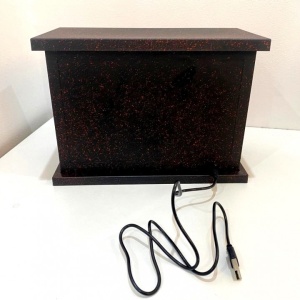 Semineu decorativ LED vintage 26x18x13cm, alimentare cablu USB