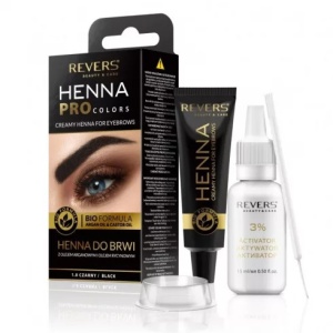 Vopsea gene si sprancene Revers Henna Pro colors 1.0, Negru