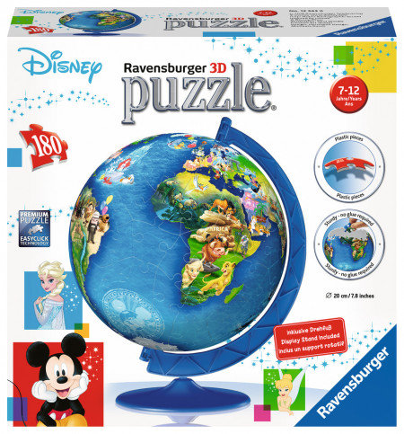 PUZZLE 3D GLOBUL DISNEY, 180 PIESE