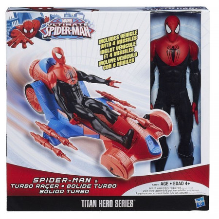 Set figurina Spiderman + masina turbo