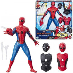 Set 3 in 1 figurina Spiderman Far from Home cu sunete interactive si lansator 34 cm