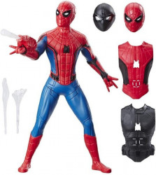 Set 3 in 1 figurina Spiderman Far from Home cu sunete interactive si lansator 34 cm
