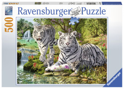 PUZZLE TIGRI ALBI, 500 PIESE