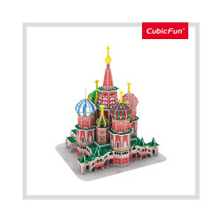 PUZZLE 3D CATEDRALA ST. BASIL (NIVEL MEDIU 92 PIESE)