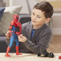 Set 3 in 1 figurina Spiderman Far from Home cu sunete interactive si lansator 34 cm