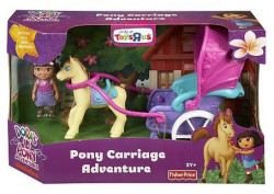 Set de joaca Dora Descopera Lumea + Cal Cu Trasura