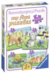 PRIMUL MEU PUZZLE ANIMALE, 2/4/6/8 PIESE