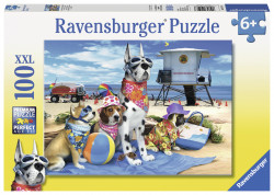 Puzzle Catelusi Pe Plaja, 100 Piese