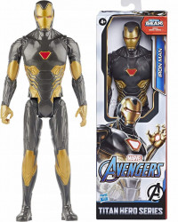 Figurina Iron Man negru/auriu, 30cm