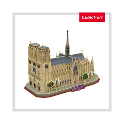 PUZZLE 3D+BROSURA-NOTRE DAME PARIS 128 PIESE