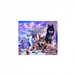 PUZZLE FAMILIE LUPI IARNA, 2000 PIESE