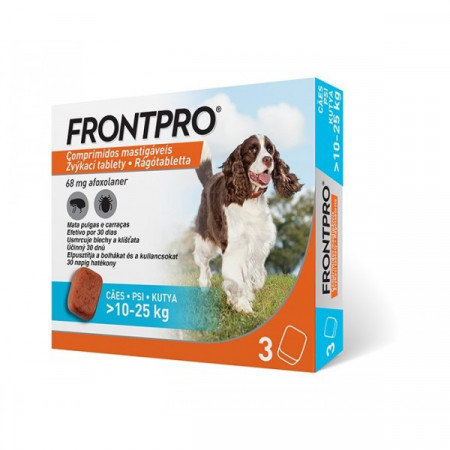 FRONTPRO 10 - 25kg - 3 Comprimidos mastigaveis - FREE SHIPPING