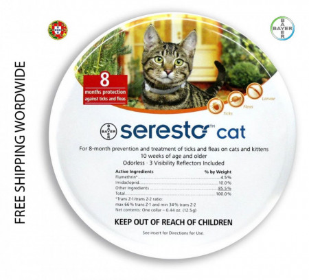 Bayer Seresto Anti Parasite Collar For Cats - free shipping