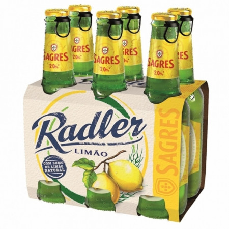 Cerveja "Sagres" Radler Limão - Pack 6x33cl