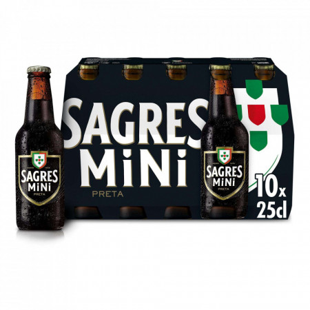Cerveja Preta "Sagres" - Pack 10x25cl