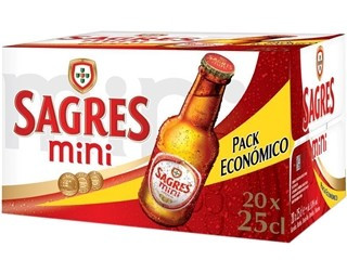 Cerveja "Sagres" Mini - Pack 20x25cl