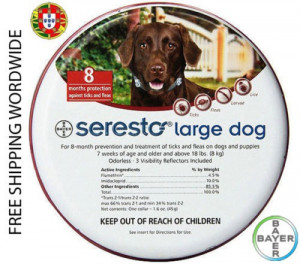Flea and Tick Protection Bayer Seresto Collar Above 18lbs (8kg) - free shipping