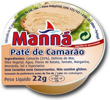 Paté de Camarão "Manná" - PACK 24 un x 22gr