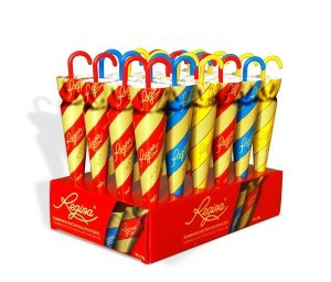 Sombrinhas de chocolate "Regina" - 30 uni x 15gr