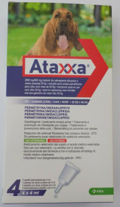 Ataxxa Extra Large dog 25kg - 40kg - 4 pipettes Spot on - FREE SHIPPING