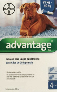 Pack 4 Bayer Advantage 400 Extra Large Dog 25Kg - 40Kg- free shipping
