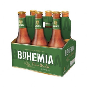 Cerveja "Sagres" Bohemia Puro Malte - Pack 6x33cl