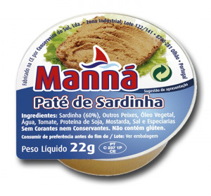 Paté de Sardinhas "Manná" - 24 un x 22gr